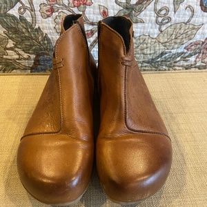 Cognac Jaffa Leather Booties - Size 42